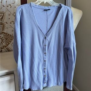 Urban Outfitters Out from Under Waffle Knit Button Up Top
